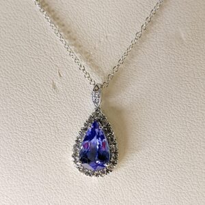 Ciondolo a goccia con tanzanite